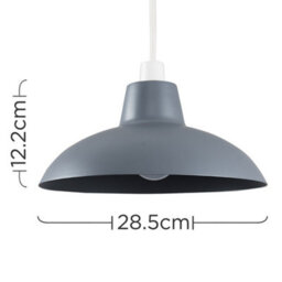 Valuelights Civic Retro Style Gloss Grey Metal Easy Fit Ceiling Light Shade (D)28.8Cm - thumbnail 8