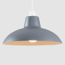 Valuelights Civic Retro Style Gloss Grey Metal Easy Fit Ceiling Light Shade (D)28.8Cm - thumbnail 5