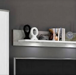 Arte Rondo 70 Contemporary Wall Shelf White And Concrete Grey (W)1300mm (H)220mm (D)195mm - thumbnail 2
