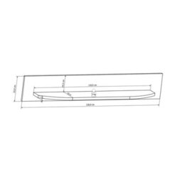 Arte Rondo 70 Contemporary Wall Shelf White And Concrete Grey (W)1300mm (H)220mm (D)195mm - thumbnail 3