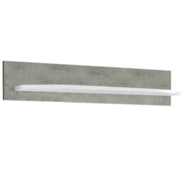 Arte Rondo 70 Contemporary Wall Shelf White And Concrete Grey (W)1300mm (H)220mm (D)195mm - thumbnail 1