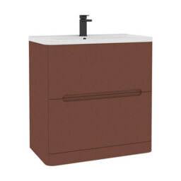 Royal Bathrooms Venice 800mm Terracotta Clay Floor Standing Bathroom Vanity Unit 2 Drawer With Ceramic Basin - 1 Tap Hole Basin - thumbnail 8