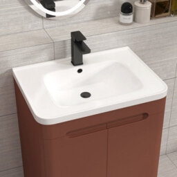 Royal Bathrooms Venice 800mm Terracotta Clay Floor Standing Bathroom Vanity Unit 2 Drawer With Ceramic Basin - 1 Tap Hole Basin - thumbnail 6