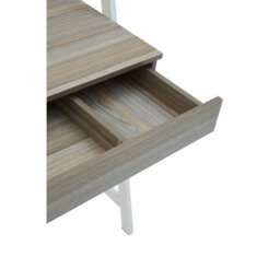Orsina Light Oak Effect Desk Or Ladder Unit,desk With Pull-Out Slider,white Powder-Coated Metal Frame Working Desk - thumbnail 8