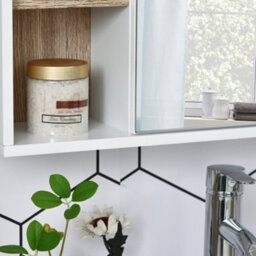 Homcom Wall Mounted Bathroom Storage Cabinet W/ Mirrored Door, Adjustable Shelf - thumbnail 8