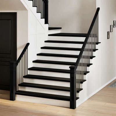 Berkfield Stair Treads 8 Pcs Dark Brown 120X30X2 Cm Solid Wood Oak - image 1