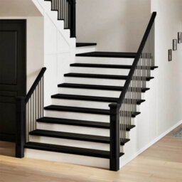 Berkfield Stair Treads 8 Pcs Dark Brown 120X30X2 Cm Solid Wood Oak - thumbnail 1