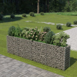 Berkfield Gabion Raised Bed Galvanised Steel 360X50X100 Cm - thumbnail 1