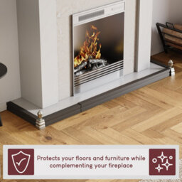 Lassic Fire Vida Adjustable Black & Silver Fire Fender - thumbnail 5