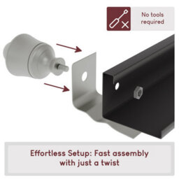 Lassic Fire Vida Adjustable Black & Silver Fire Fender - thumbnail 6