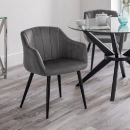 Oakham Glenwood Premium Scalloped Grey Dining Chairs - Set Of 2 - thumbnail 4