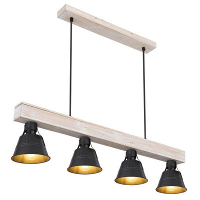 Luminosa Lighting Luminosa Günther Bar Pendant Ceiling Light Natural Color 4X E27 - image 1
