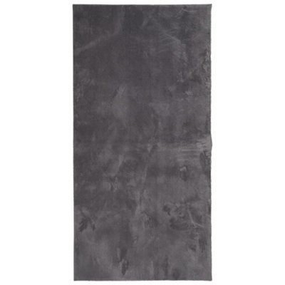 Berkfield Modern Rug Huarte Short Pile Soft And Washable Anthracite 100X200 Cm