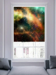 Lister Cartwright Galactic Galaxy Design Blackout Roller Blinds Child Safety Included Galaxy Design , 120 X 140 Cm - thumbnail 2