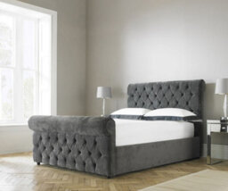 Stratus Interiors Valentino Chesterfield Sleigh Bed - Single - No Storage Type - thumbnail 1