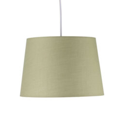 First Choice Lighting Sage Green Cotton 28Cm Tapered Cylinder Pendant Or Lamp Shade - thumbnail 2