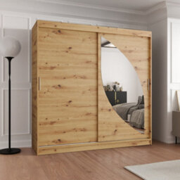 Arte Oak Artisan Wardrobe W200Cm X H200Cm X D62Cm - Natural Warmth, Modern Practicality