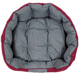 Actiaspet Burgundy/grey Waterproof Dog Bed Large - thumbnail 4