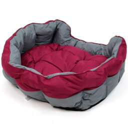 Actiaspet Burgundy/grey Waterproof Dog Bed Large - thumbnail 6