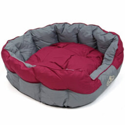 Actiaspet Burgundy/grey Waterproof Dog Bed Large - thumbnail 5