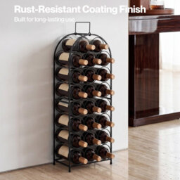 Levede Wine Rack 23 Bottles Freestanding Storage Organiser Stand Home,black - thumbnail 5