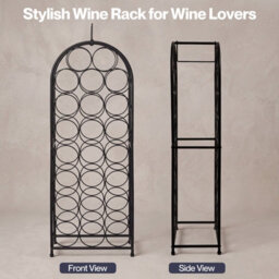 Levede Wine Rack 23 Bottles Freestanding Storage Organiser Stand Home,black - thumbnail 9