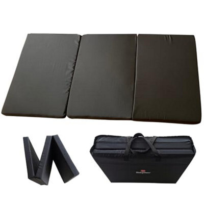Babydan Extra Thick Foldable Travel Cot Mattress, 60 X 120 X 4.5 Cm, Black - For Weekends And Vacations