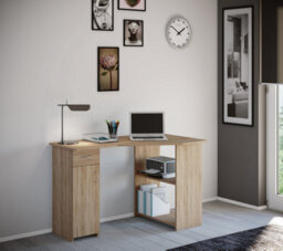 Vcm Wooden Corner Desk Desk Linzia - thumbnail 3