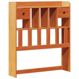 Berkfield Bookcase Bed Without Mattress Wax Brown 75X190 Cm Small Single Solid Wood Pine - thumbnail 7