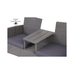 Evre Lisbon Rattan 2 Seater Jack & Jill Loveseat Partner Garden Furniture Patio Terrace Balcony Outdoor Indoor - thumbnail 5