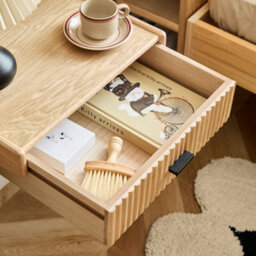 Nordlys 1-Drawer Wood And Natural Nightstand Exotic Boho Bedroom - thumbnail 8