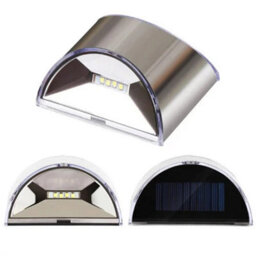 Solar Powered Waterproof Door Fence Wall Lights Led Outdoor Garden Lamp White 4 Pack - thumbnail 4