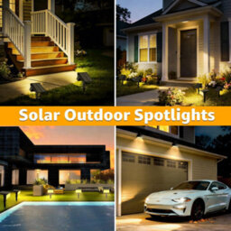 Ollny Solar Spot Lights 2 Pack Warm White 3000K Dimmable With 120 Degree Adjustable Head Ip65 Waterproof Garden Driveway Walkway - thumbnail 5