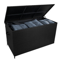 Jardí Black Rattan Corner Furniture Set & Large Garden Storage Box - thumbnail 7