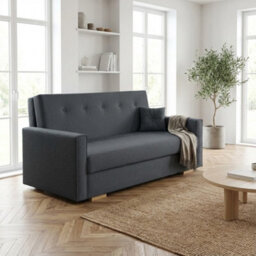 Viva Sonic Iii Sofa Bed For Living Room With Storage Chipboard Frame Polyurethane Foam 153X100X85Cm Grey - thumbnail 2