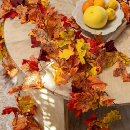 2 Pack Artificial Fall Maple Leaf Garland, 5.9Ft/piece Autumn Hanging Vine, Fall Leaves Thanksgiving Decor - thumbnail 5