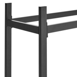 Breeins 4 X 4Ft Metal Black 10Kg Fireplace Log Storage Firewood Logs Holder - thumbnail 6
