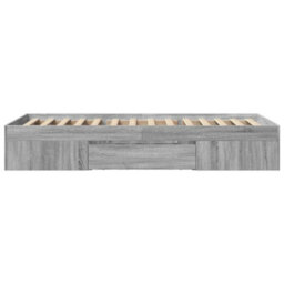 Berkfield Bed Frame Without Mattress Grey Sonoma 75X190 Cm Small Single Engineered Wood - thumbnail 6
