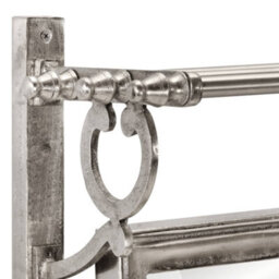 Vidaxl Luggage Rack With Coat Hangers Wall Mounted Aluminium - thumbnail 5