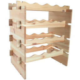 Woodeedoo Freestanding 4 Tier Wooden Wine Rack For 16 Bottles Natural Pine Floor Standing Bar Cellar Storage 50 X 32 X 66 Cm - thumbnail 5