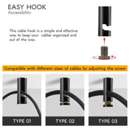 3 Pcs Ceiling Cable Mount Hook For Swag Pendant And Chandelier Lighting Minimalist Cord Keeper For Wall Light, Plants - thumbnail 4