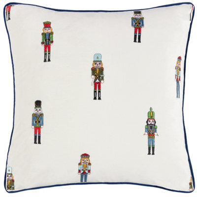 Furn. Christmas Nutcracker Embroidered Feather Filled Cushion - image 1