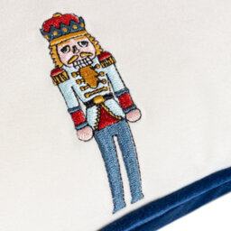 Furn. Christmas Nutcracker Embroidered Feather Filled Cushion - thumbnail 4