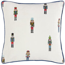 Furn. Christmas Nutcracker Embroidered Feather Filled Cushion - thumbnail 1