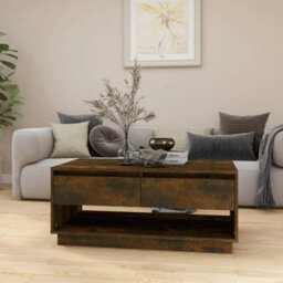 Berkfield Modern Coffee Table Smoked Oak 102.5X55X44 Cm Engineered Wood - thumbnail 8