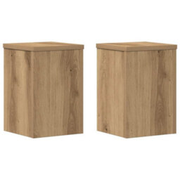 Walplus Plant Stands 2 Pcs Artisan Oak 20X20X30 Cm Engineered Wood - thumbnail 2