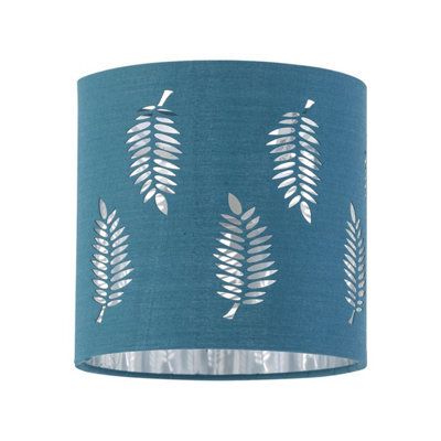 First Choice Lighting Fern Teal Cut Out 15.5Cm Table Lamp Shade - image 1