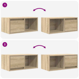 Berkfield Tv Cabinet Sonoma Oak 60X31X25.5 Cm Engineered Wood - thumbnail 9
