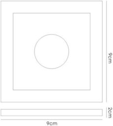 Luminosa Lighting Luminosa Crystal Recessed Downlight Deep Square Rim Only White Wine, Requires 100035310 To Complete The Item - thumbnail 3