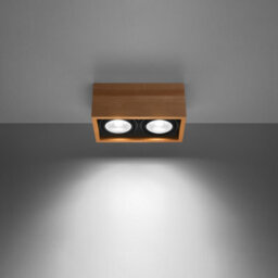 Sollux Lighting Quatro Wood Natural 2 Light Classic Ceiling Light - thumbnail 2